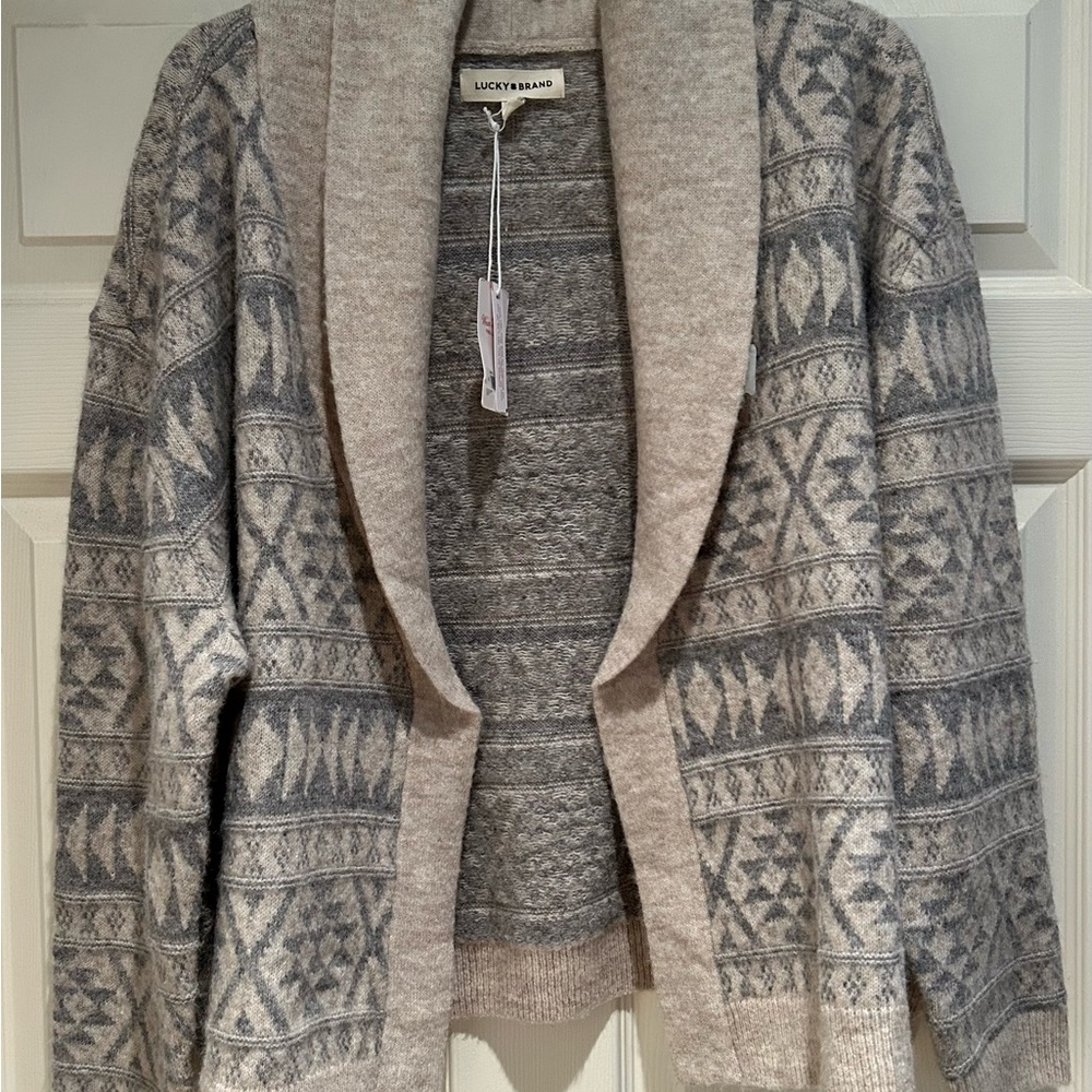 🌻LUCKY BRAND NEUTRAL COLOR OPEN CARDIGAN